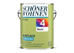 2,5 Liter- Eimer Buntlack glänzend, Basis 4