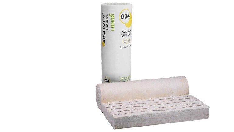 Integra ZKF 1-034, Zwischensparrendämmung, in der Rolle mit weißer Lanaeé Verpackung | © Saint-Gobain Isover G + H AG