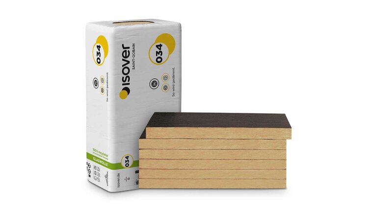 Hauptbild Kontur FSP 1-034, Fassaden-Dämmplatte aus Glaswolle, weiße Lanaé Verpackung | © Saint-Gobain Isover G + H AG