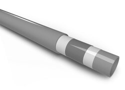 5-Schicht Verbund-Heizrohr in der Farbe grau (14mm) aus hochwertigem Polymerwerkstoff (PE-RT) mit einer mittig liegenden Sauerstoffdiffusionssperre. 