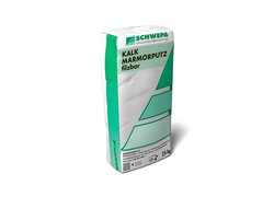 Ein Sack Kalk-Marmorputz filzbar von Schwepa in grün weiß
