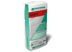 Kalklith, im Sack verpackt, stehend