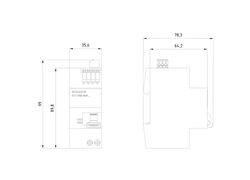 Produktbild Sentron ECPD Technische Zeichnung