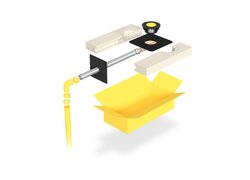 Explosionsansicht eines Sita Flachdachgullys aus Polyurethan