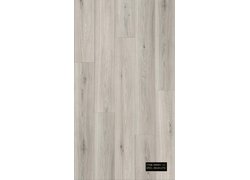 Heller, grauer Holzboden mit natürlicher Maserung.