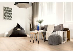 Gemütliches Wohnzimmer mit Teppichen und Pflanzen.          ChatGPT fragen