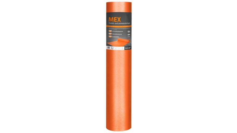 Orange Rolle für Bodenbelage, Parkett- und Laminatunterlage