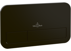 Betätigungsplatte, Villeroy & Boch, Schwarz, Duo-Taste