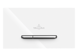 Betätigungsplatte, Villeroy & Boch, Glas Weiß, Duo-Taste