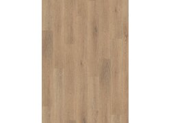 Detaillierte Ansicht eines Laminatbodens in natürlicher Eichenoptik.
