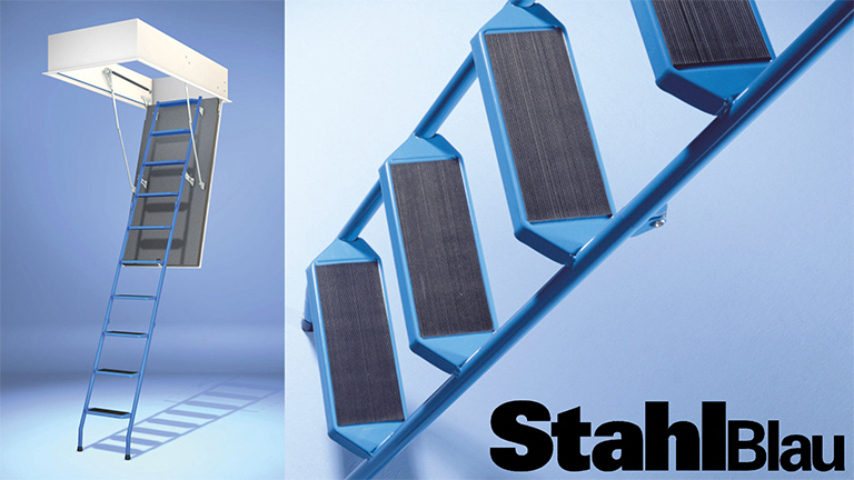 Bodentreppe StahlBlau