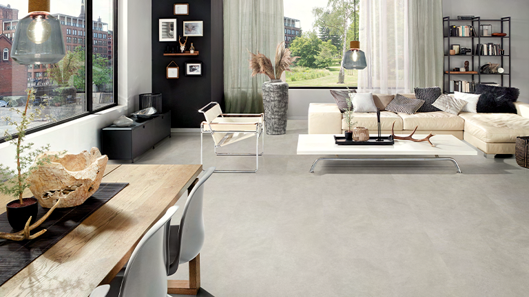 Bodenbelag, SPC, Tisch, Raumszene