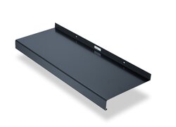 Schwarze Metallplatte mit erhöhtem Rand und Löchern.