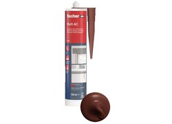 Produktabbildung des fischer Multi AC Acryl-Dichtstoffs (310 ml Kartusche) mit Darstellung des Farbtons RAL 8015. Universal-Acryl-Dichtstoff für Anschlussfugen und Risse im Innenbereich, überstreichbar und haftstark auf mineralischen Untergründen