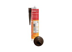 Fischer Construction Pro SI Bausilikon in der Tube (310 ml) – Braun, für Fenster- und Wandabdichtungen, neutral vernetzendes Bausilikon, für den professionellen Einsatz.