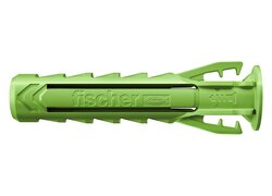 Der Fischer Green SX ist ein Universaldübel aus überwiegend nachwachsenden Rohstoffen. Er eignet sich für zahlreiche Baustoffe und ermöglicht sichere Befestigungen bei gleichzeitig reduziertem Einsatz fossiler Rohstoffe.