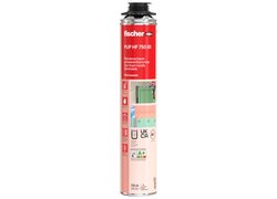 Produktabbildung des fischer PUP HF 750 B1 Pistolenschaums (750 ml). Schwer entflammbarer PU-Montageschaum zum Füllen, Dämmen und Abdichten von Fugen und Anschlüssen im Baubereich.