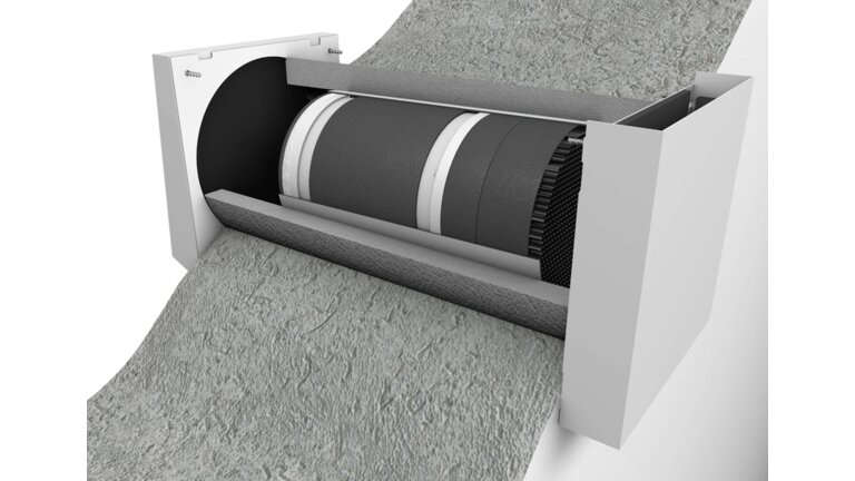 Wandintegriertes Lüftungssystem mit Wärmerückgewinnung