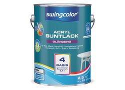 2,5 Liter- Eimer Swing Color Mix Acryl Buntlack glänzend, Basis 4