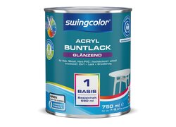 750 ml- Eimer Swing Color Mix Acryl Buntlack glänzend, Basis 1