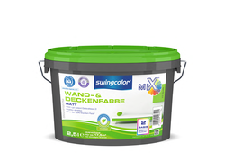 Farbeimer swingcolor Wand-und Deckenfarbe, 2,5 Liter, Basis 2