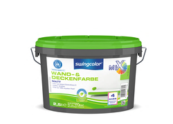 Farbeimer swingcolor Wand-und Deckenfarbe, 2,5 Liter, Basis 4