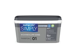 Swingcolor Wandfarbe SIMPLY, im grauen Eimer, 1L