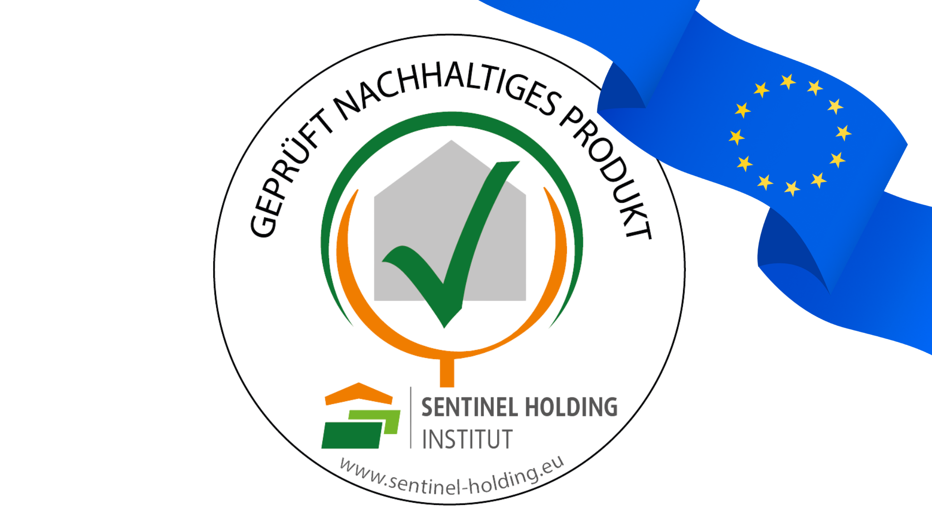 SHI-Produktpass Siegel mit EU-Banner | © SHI-Produktpass Siegel mit EU-Banner